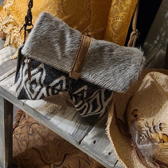 NWT NEW MYRA CROSSBODY BAG FUR LEATHER - Picture 2 of 16